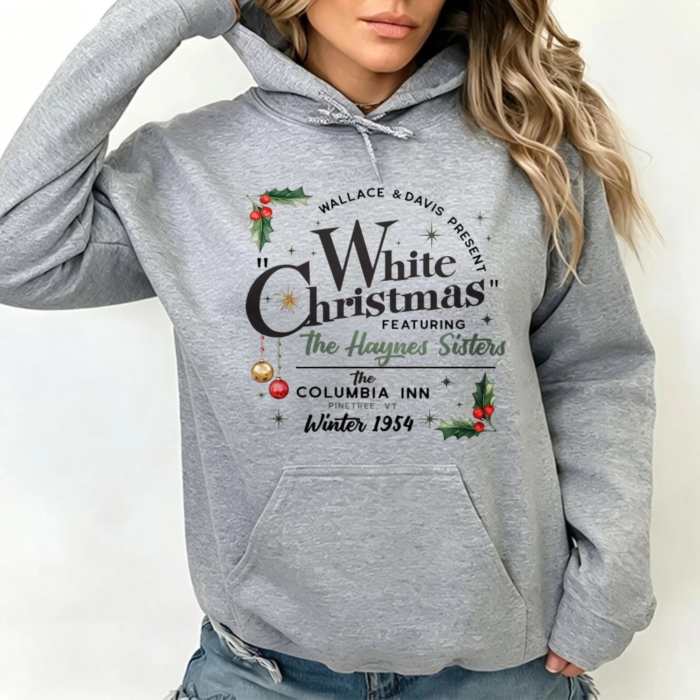 Weißer Weihnachtsfilm Unisex Sweatshirt Wallace und Davis Pullover Haynes Sisters Rundhals Weihnachten Weißer Film 1954 Sweatshirt