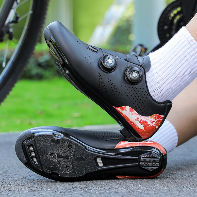 Speed Cycling Sneaker Men's Road Cycling Shoes Cleat Spd Shoes Cycling Flat Pedal Shoes Man Bike Outdoor Footwear Pink