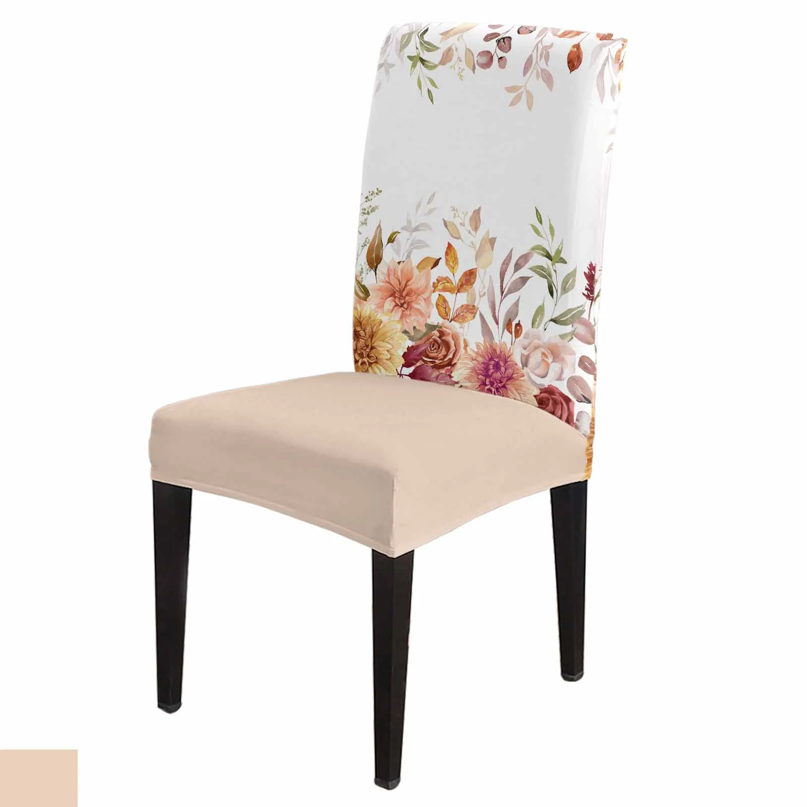 

Autumn Thanksgiving Autumn Plants 4/6/8PCS Spandex Elastic Chair Case For Wedding Hotel Banquet Dining Room