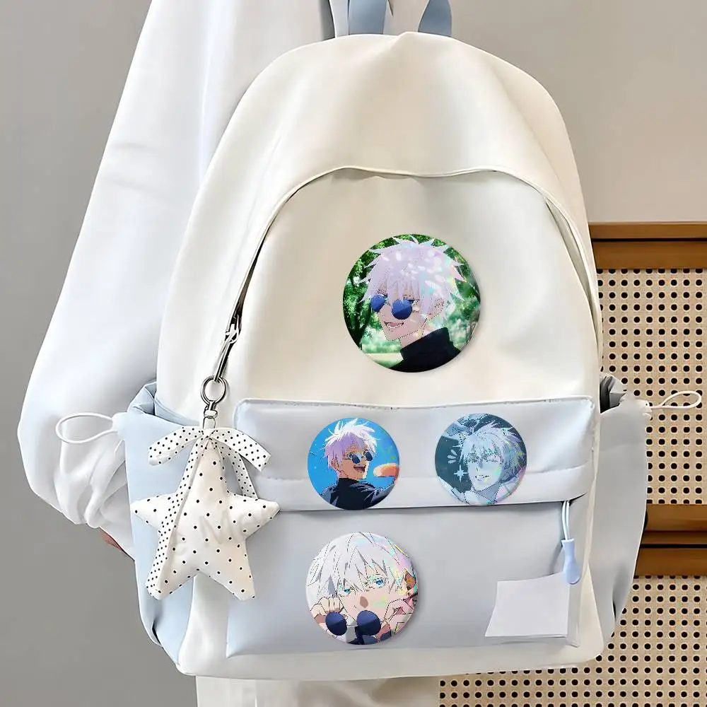 Satoru Gojo Fashion Button Badge Pin Set Cool Anime Game Cartoon Music Design Brooch For Backpack Clothes