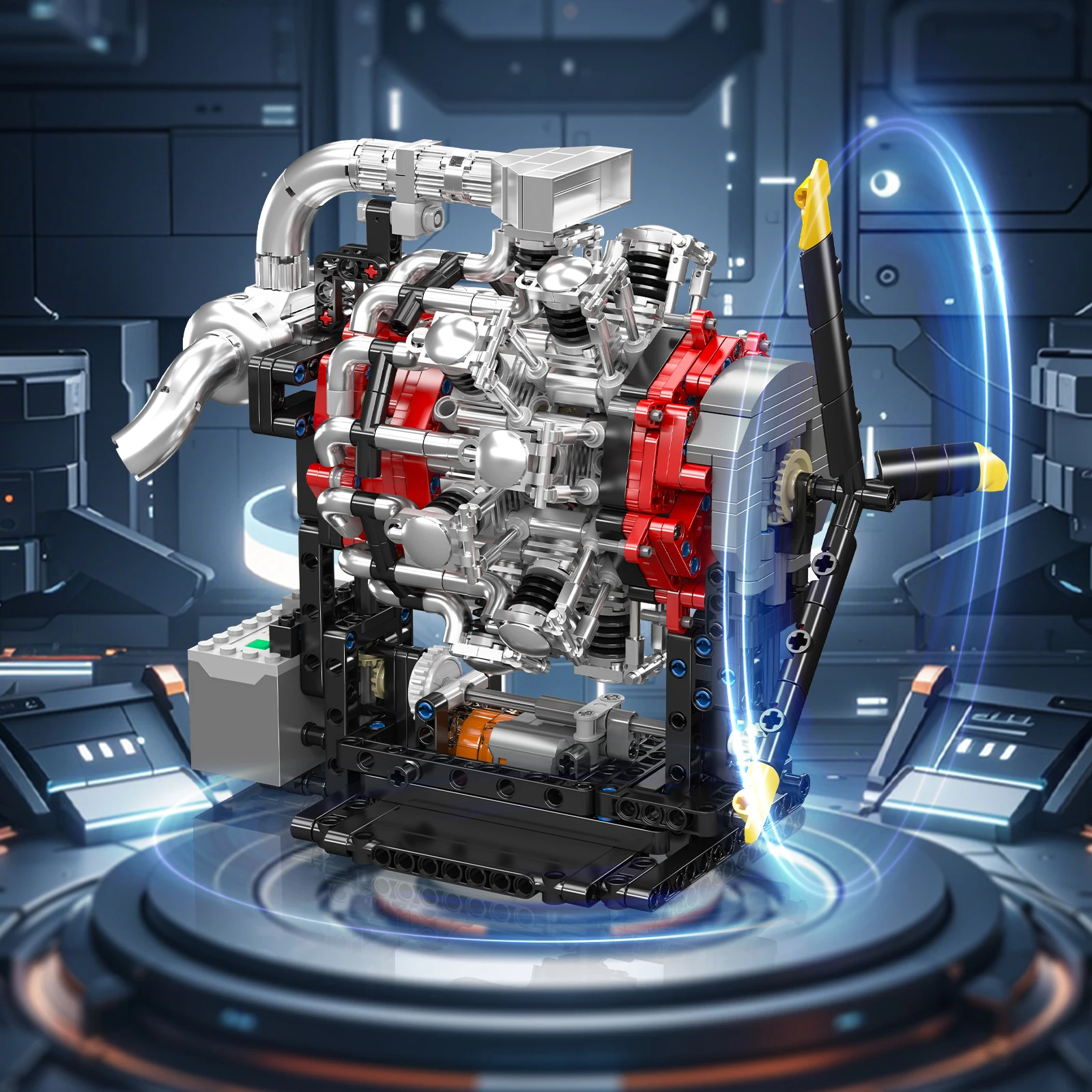 Mould King 1147PCS Star Aero Engine Building Blocks Kit Model DIY Assembly Engine Bricks Ornaments STEAM Toys Kids Gift 10211