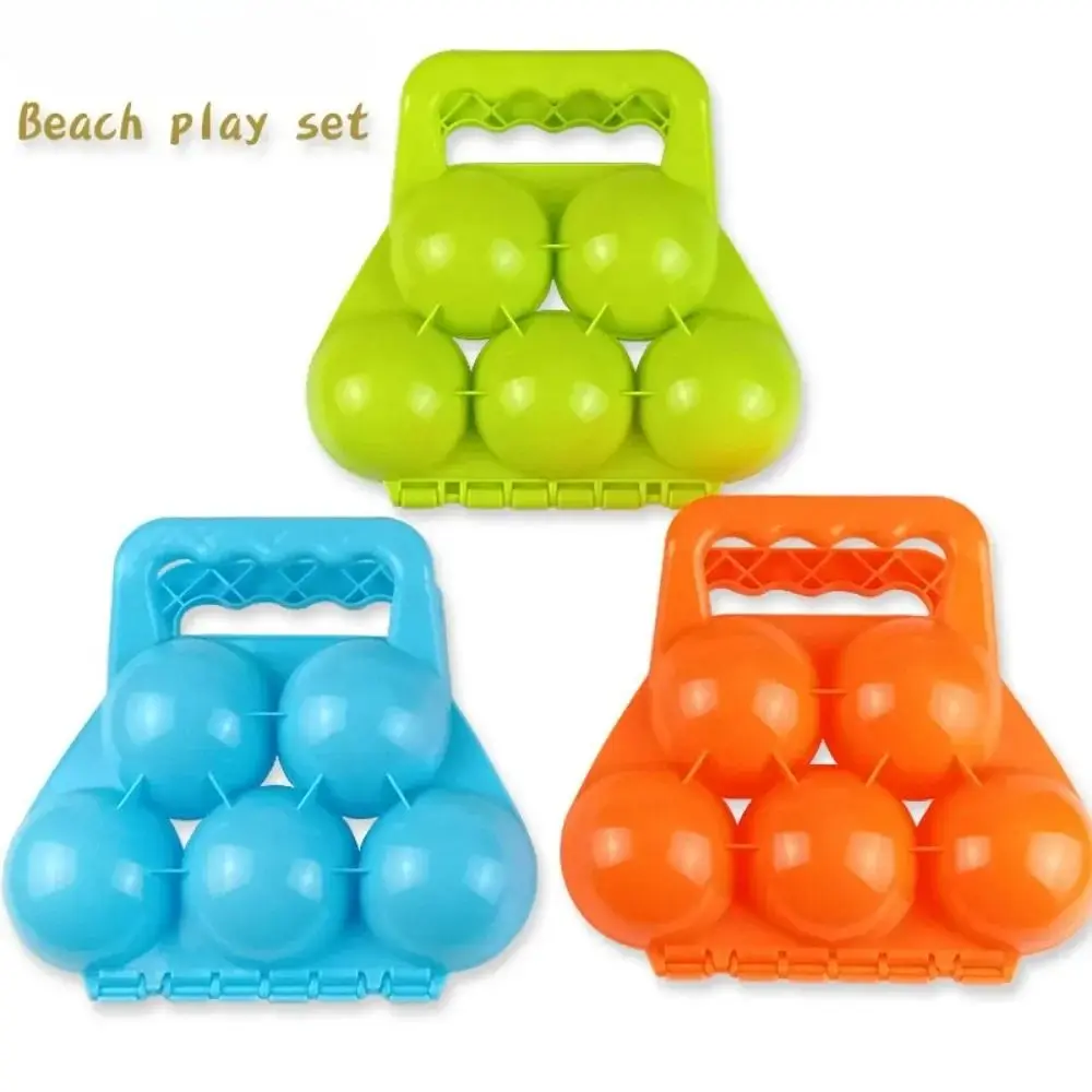 Plastics Snowball Maker Clip Anti-slip Handle Double ball Snow Ball Mold Tool Portable Durable Winter Fight Clip Toy