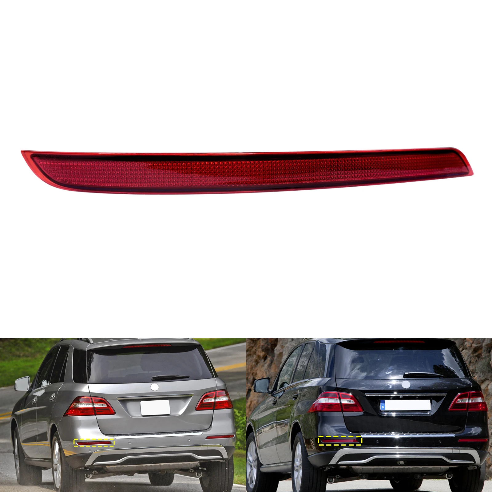 Left Side Rear Bumper Reflector Red Lens Cover For Mercedes Benz M Class ML GLE W166 11-15 Except AMG Style A1668200074