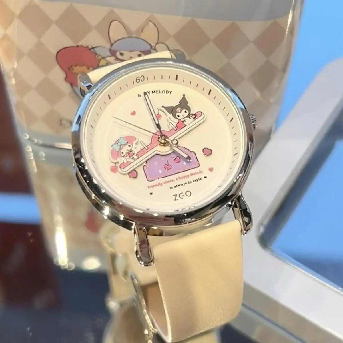 

Sanrio милый указатель Seesaw Melody часы для девочек спортивные на открытом воздухе водонепроницаемые модные новые стильные круглые студенческие подарок на день рождения с героями мультфильмов