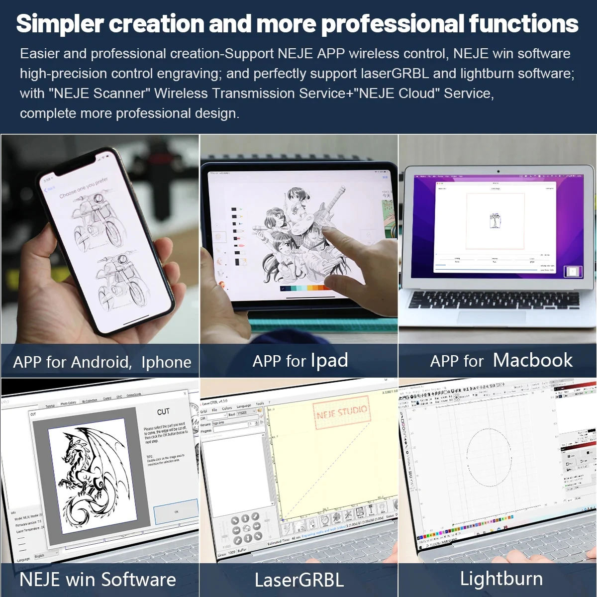 NEJE 3/Master 2S Max 30w 40w Sostituisci la scheda madre per la taglierina per incisore NEJE 3 Max