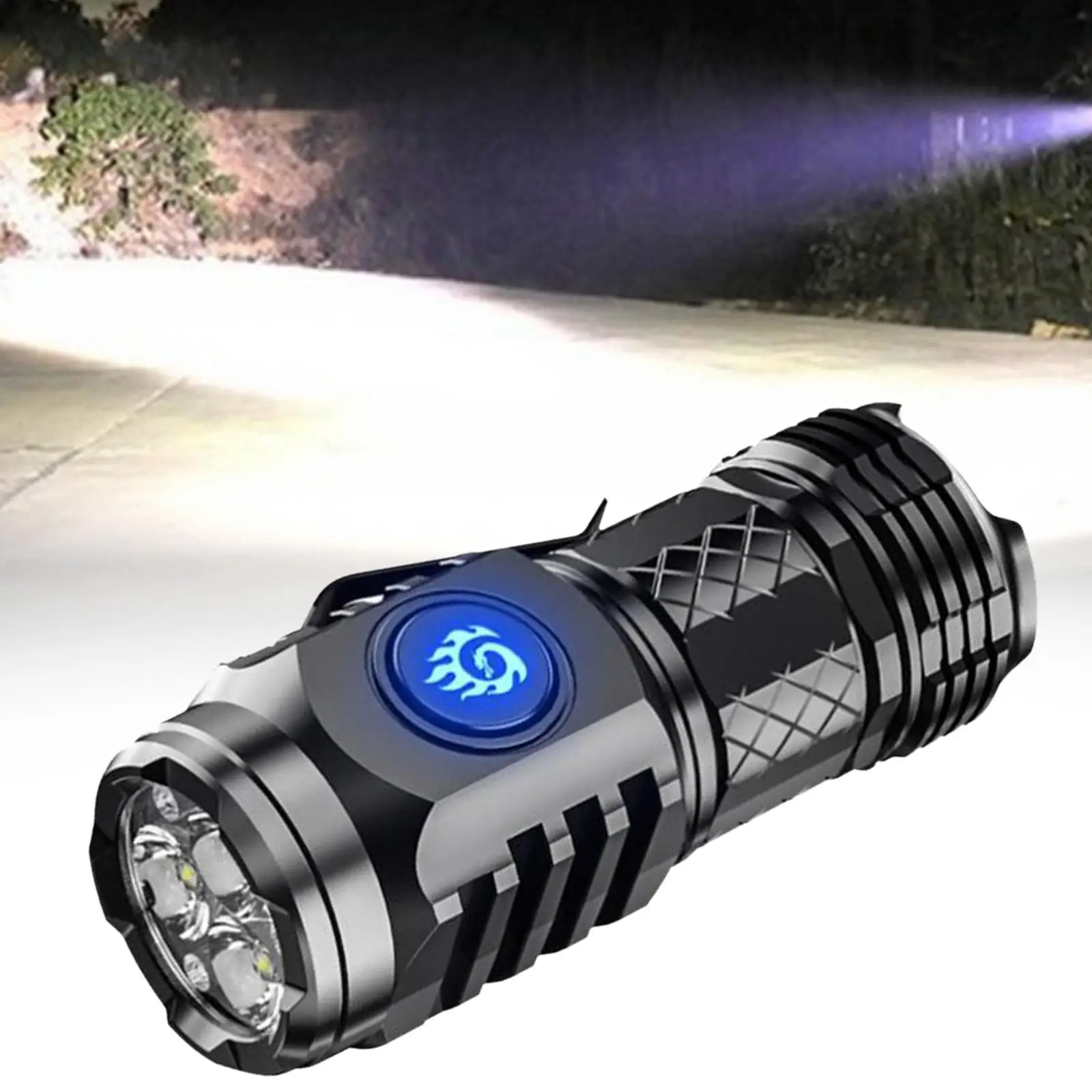 LED Flashlight Compact 3 Lamp Beads Multifunctional LED Torch Handheld Torch