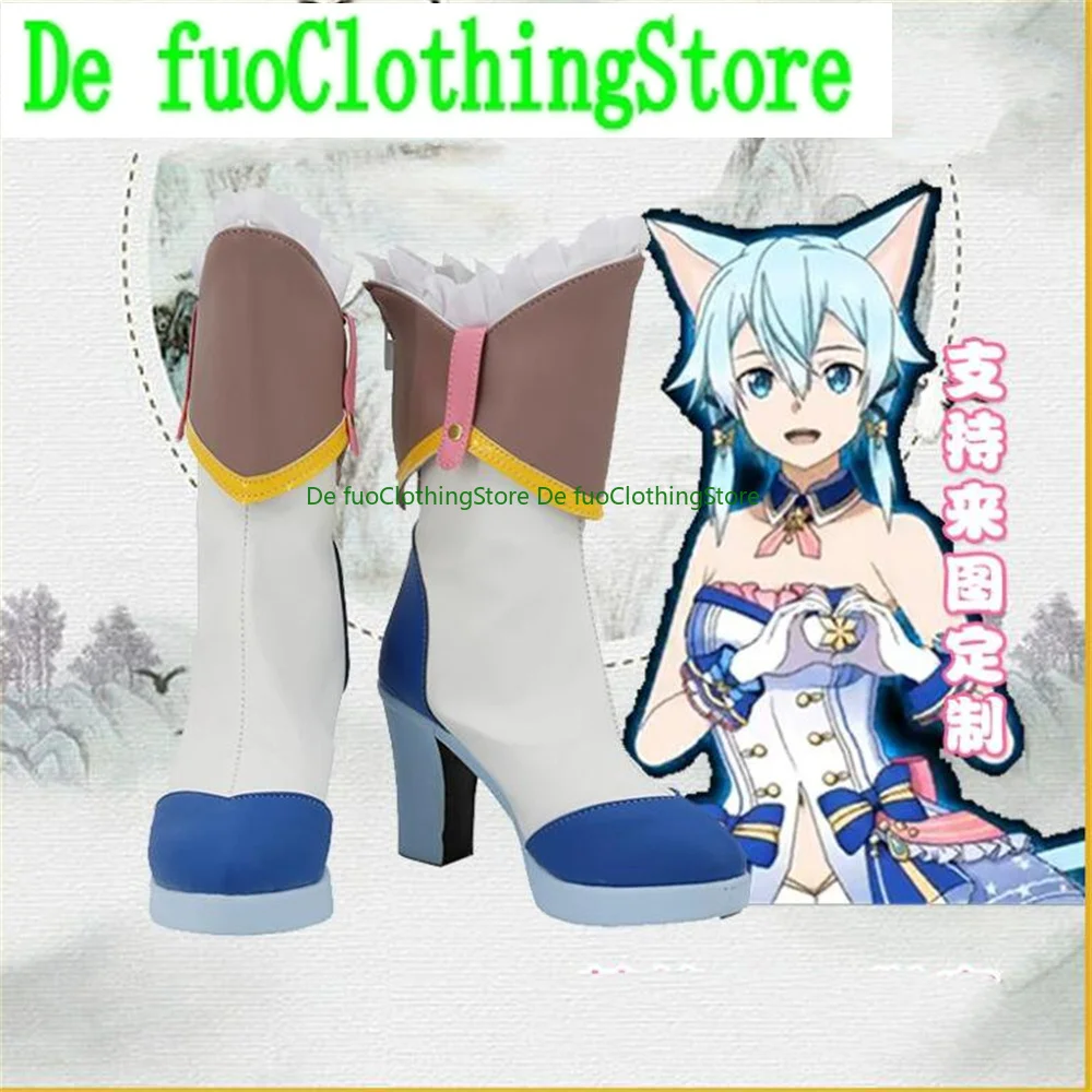 Asada Shino Sword Art Online Cosplay zapatos botas juego Anime Halloween Navidad DefuoClothing tienda de zapatos