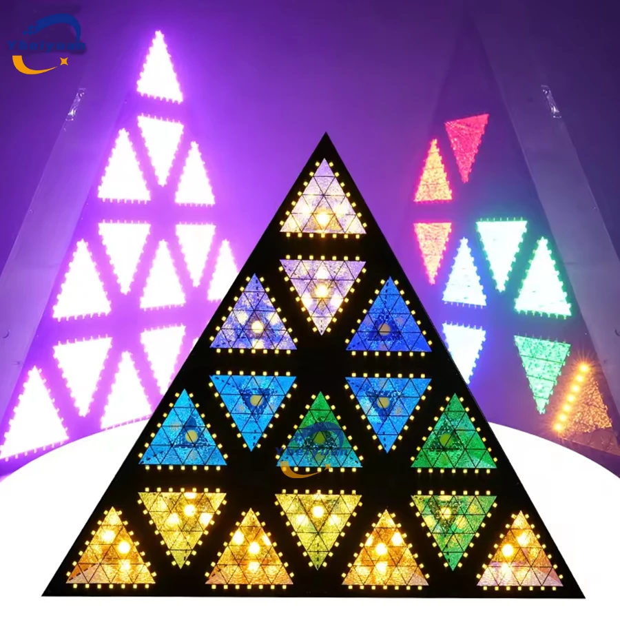 rgb led triangulo stage light retro matrix light dj festa casamento bar clube strobe lighting effect disco 01