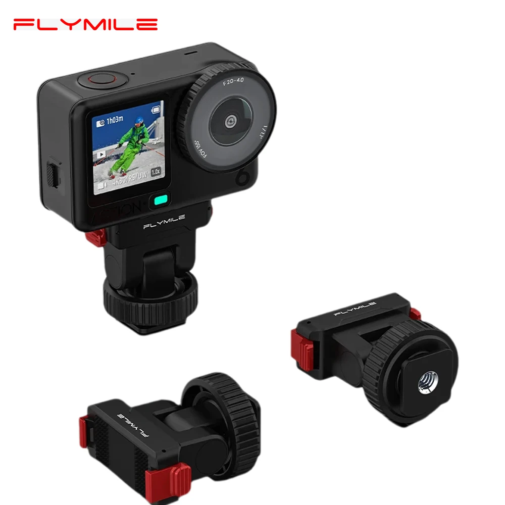 

Магнитное крепление Flymile для DJI Action 6, аксессуары, быстросъемное крепление на основание, аксессуары для камеры с отверстием для винта 1/4