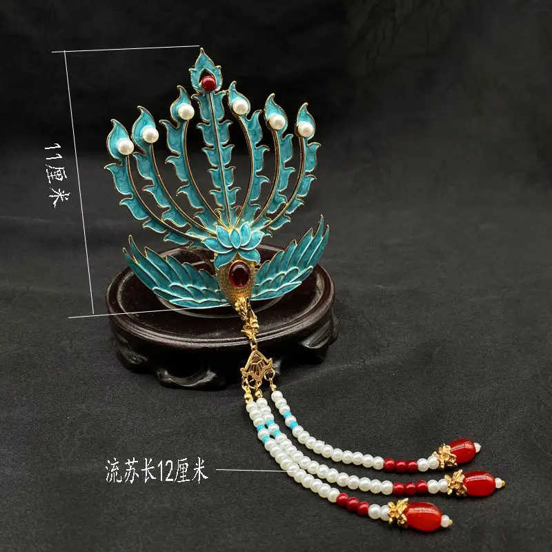 Womens Hair stick Metal Phoenix With Fringe Headwear Chinese Hair Accessories