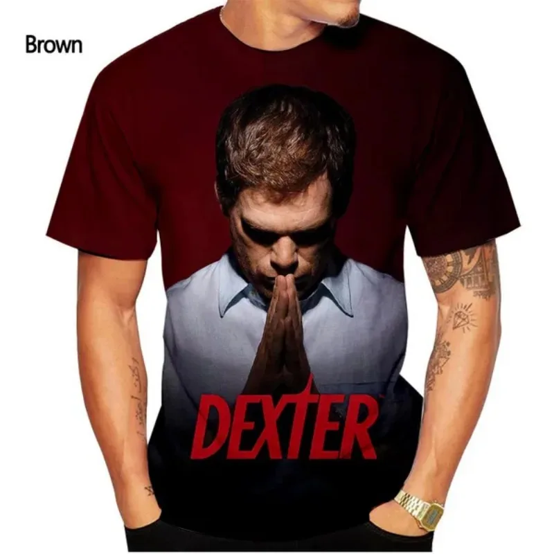 Dexter 3D Printed T-shirt Men\'s and Women\'s Short-sleeved Printed T Shirt Cosplay Men\'s Clothing Haikyuu T-shirt for Men Tee