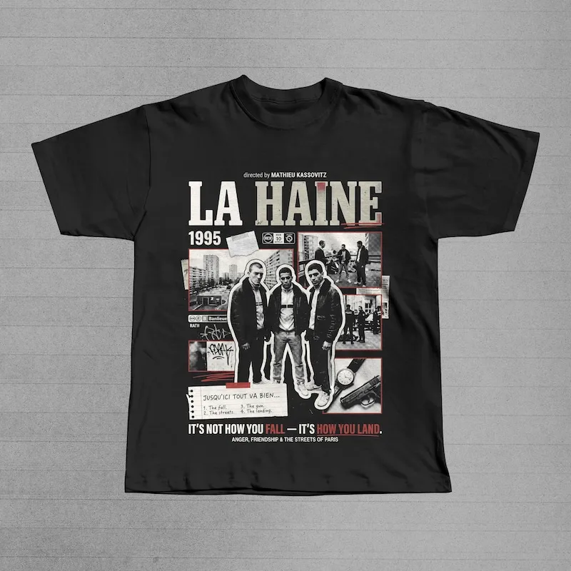 La Haine Shirt, Vintage French Film Tee, 1995 Cult Movie Graphic Shirt, Film Lover Gift