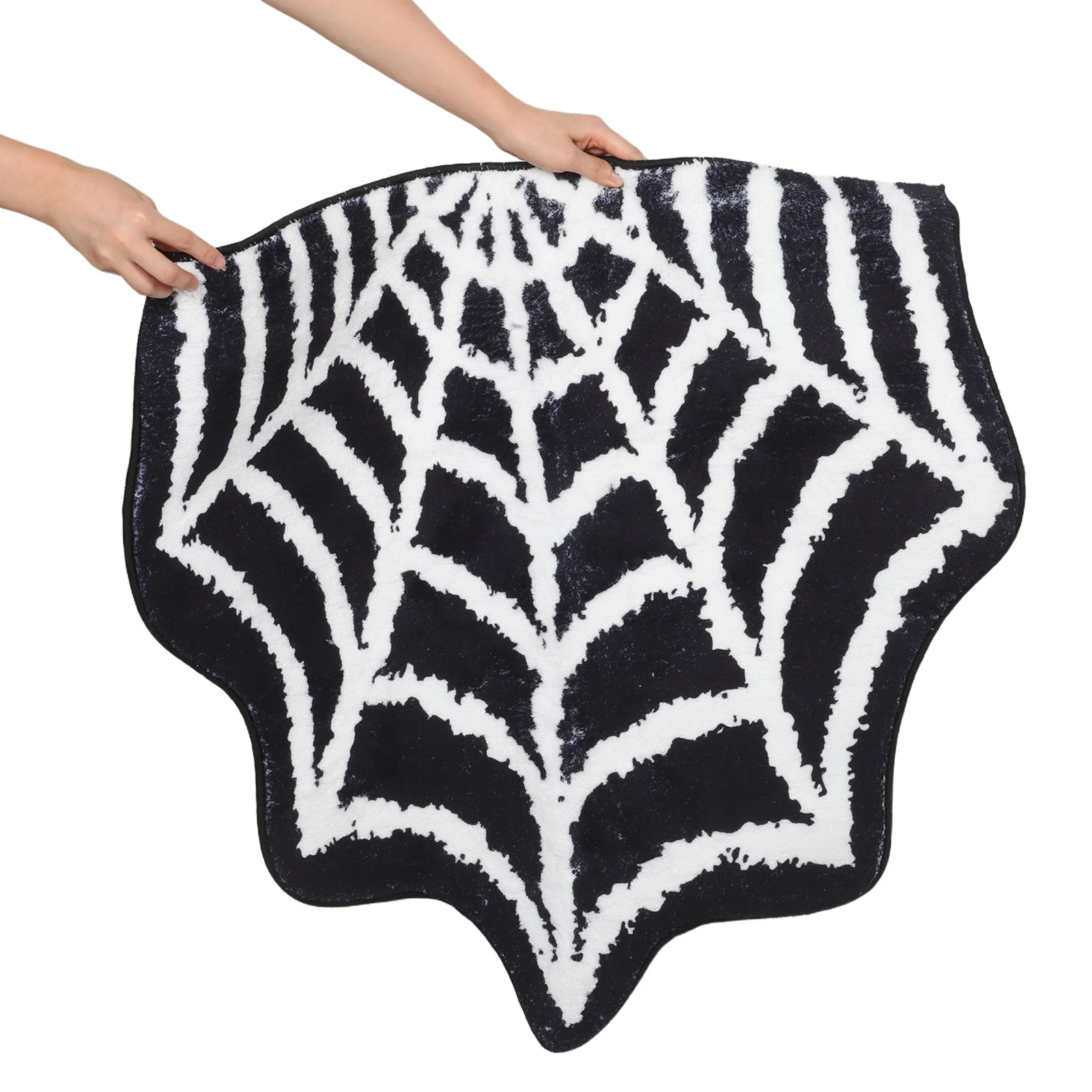 

Halloween Spiderweb Floor Mat Soft Non-Slip Absorbent Bathroom Kitchen Entrance Rug Spider Web Decorative Mat Doormat Spider Web