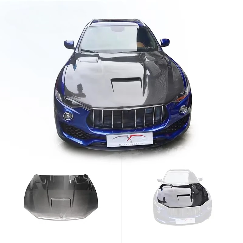 Car Body Kit Modification and Upgrade for Maserati Levante High Quality New Carbon Fiber Car Hood Engine Cover Vent Adaptable