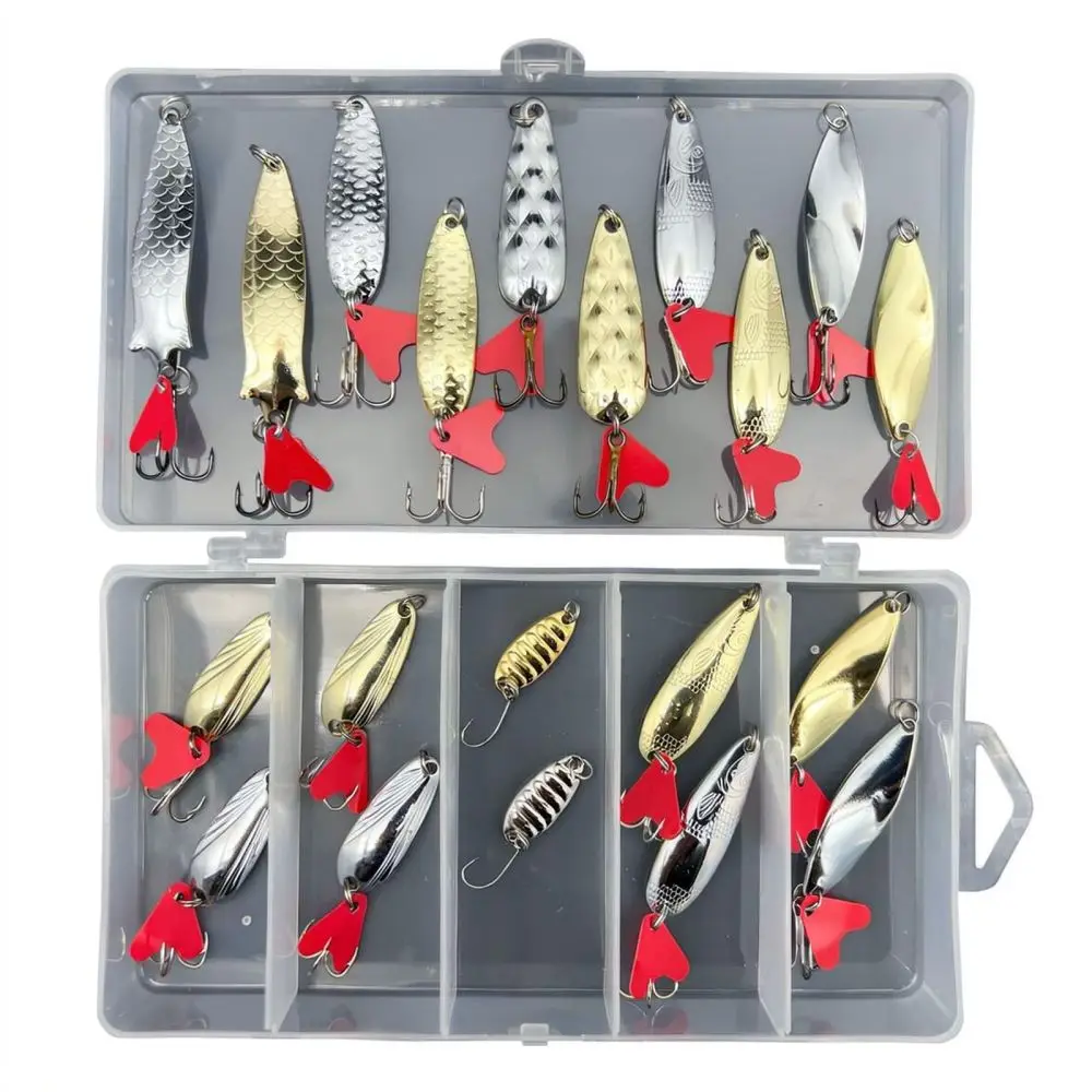 Long Casting Metal Spoon Lure Kit For Bass Trout Freshwater Saltwater Fishing Tackle Artificial Hard Bait Wobbler Swimbait