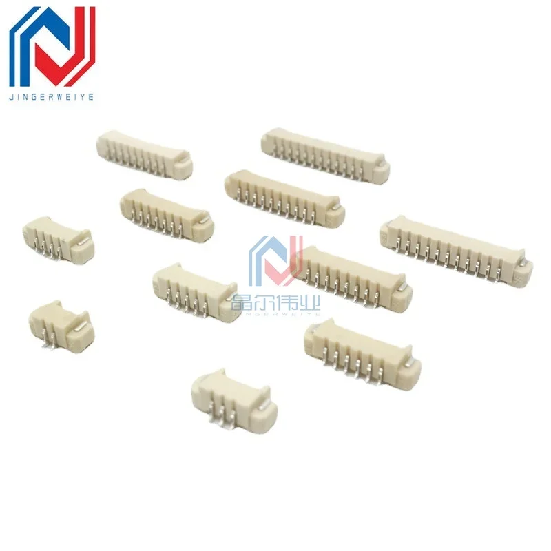 20Pcs/lot Jst 1.25mm Horizontal Patch Socket 2P/3P/4P/5P/6P/7p-12p Environmental Protection High Temperature Resistant Connector
