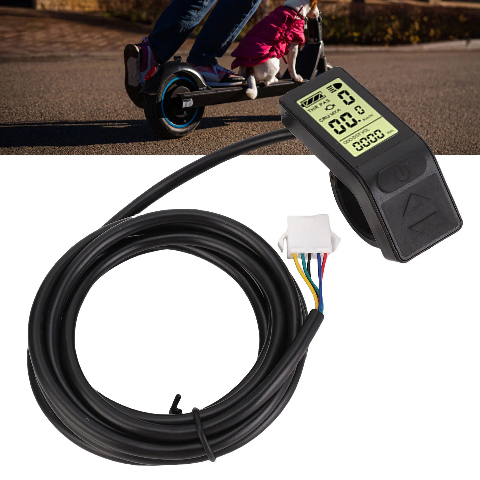 LCD-Display für Elektrofahrräder, LCD-Display für Elektrofahrräder, SM-Anschluss, ABS-Farbbildschirm, ergonomische externe Tasten zum Fahren