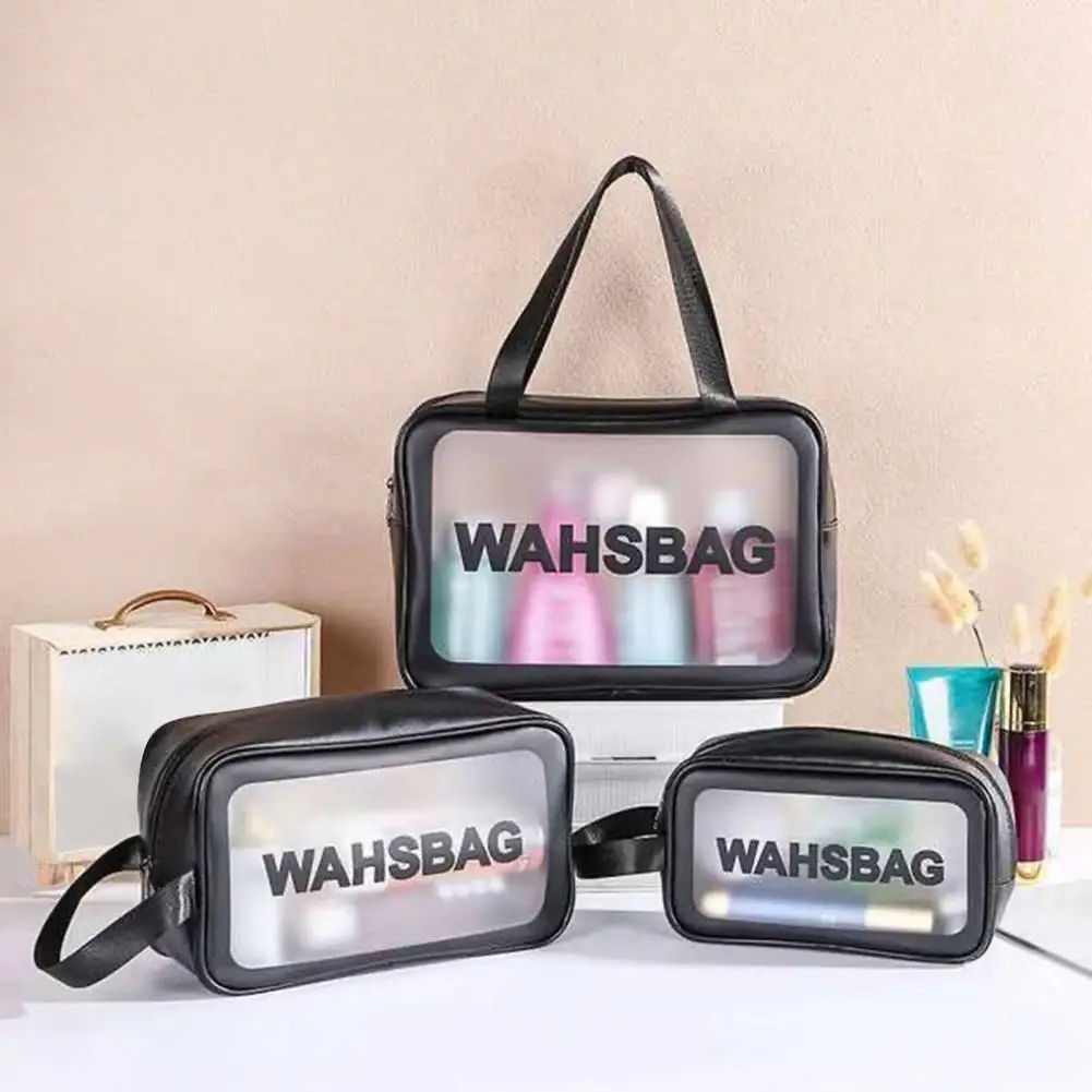 Bolsa de cosméticos impermeable, bolsa de almacenamiento conveniente, bolsa de maquillaje translúcida para piscina