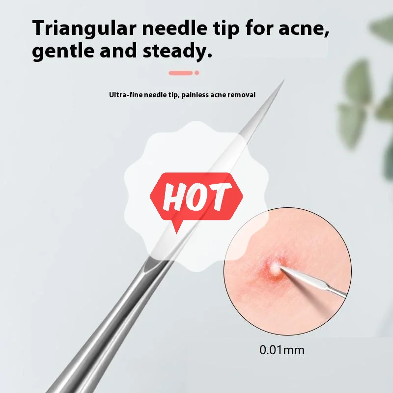 Pince à points noirs pour boutons cellulaires Ultra-fins, pour Salon de beauté professionnel, élimine les particules d'acné, outil d'aiguille, outils de beauté