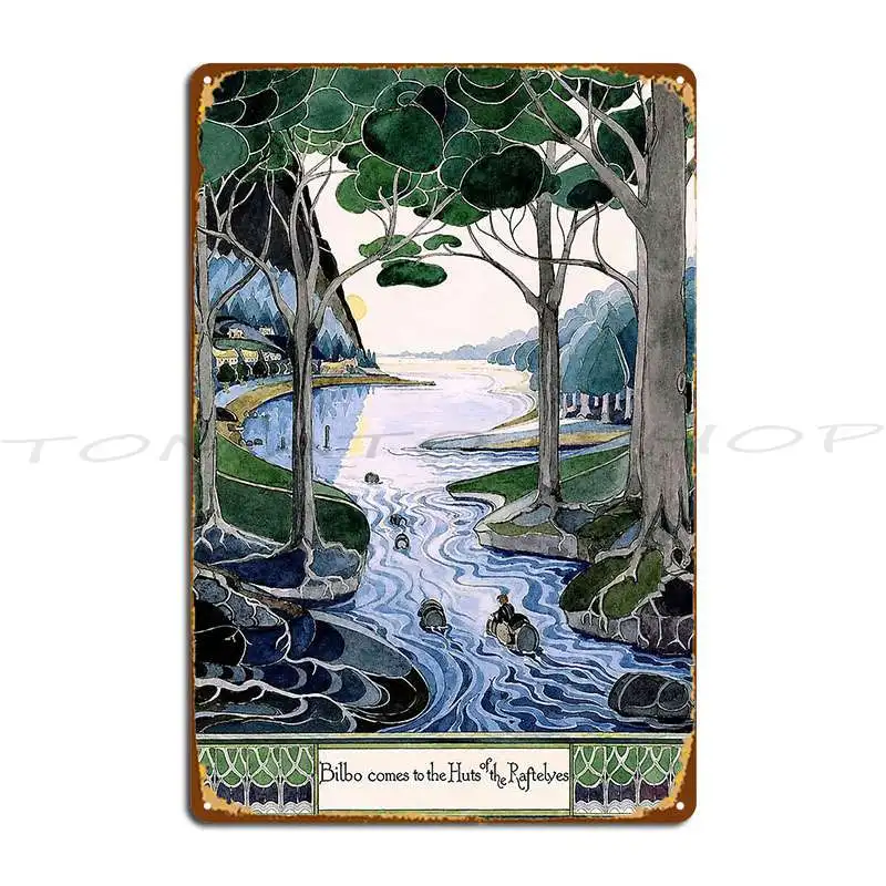 Hobbit Bilbo Tolkien Vintage Metal Signs Kitchen Plaques Rusty Garage Decoration Character Tin Sign Poster
