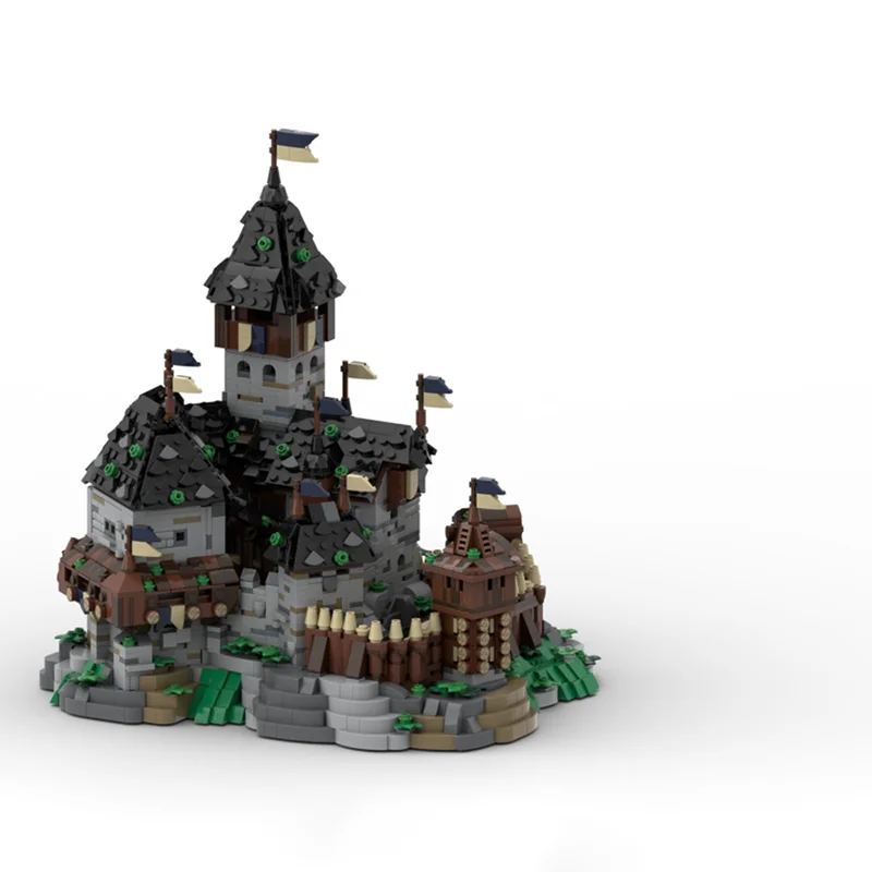 العلامة التجارية الجديدة MOC مشهد الشارع الأوروبي في القرون الوسطى Blaustein Castle Duke's Mansion نموذج لتقوم بها بنفسك تجميع اللبنات لعبة هدية