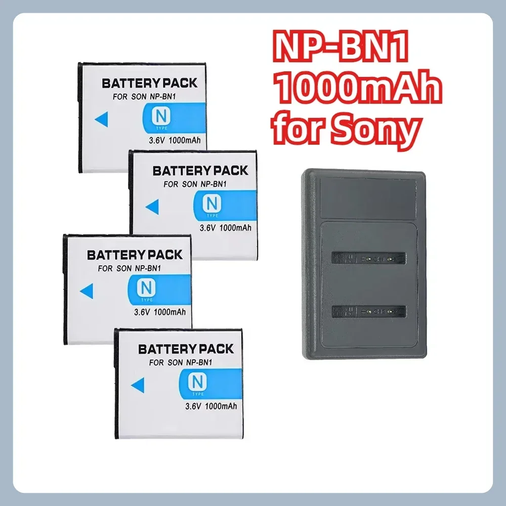 1000mAh 3.6V Battery NP-BN1 for Sony DSC-W DSC-WX DSC-TX DSC-QX DSC-T Series W380 W350 W390 TX7 TX9C TX100 W520 T110