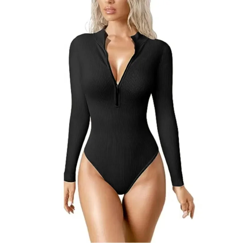 Plus ขนาด 1XL-5XL ใหม่ U-คอ Jumpsuit ถักเซ็กซี่ Tank Top Skinny Solid บอดี้สูทเสื้อผ้าผู้หญิง