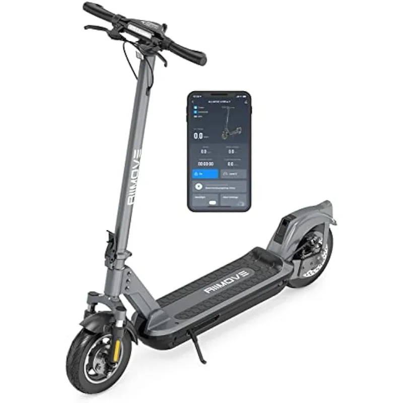 

ALLMOVE Electric Scooter for Adults with 500W Motor, 20 MPH &28 Miles, 10" Solid Tire, Folding Adults Electric Scooter