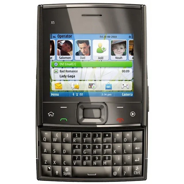 Free Shipping For Nok X5-01 Original Unlocked Super Cheap Classic Slider QWERTY Mobile Cell Phone By Post