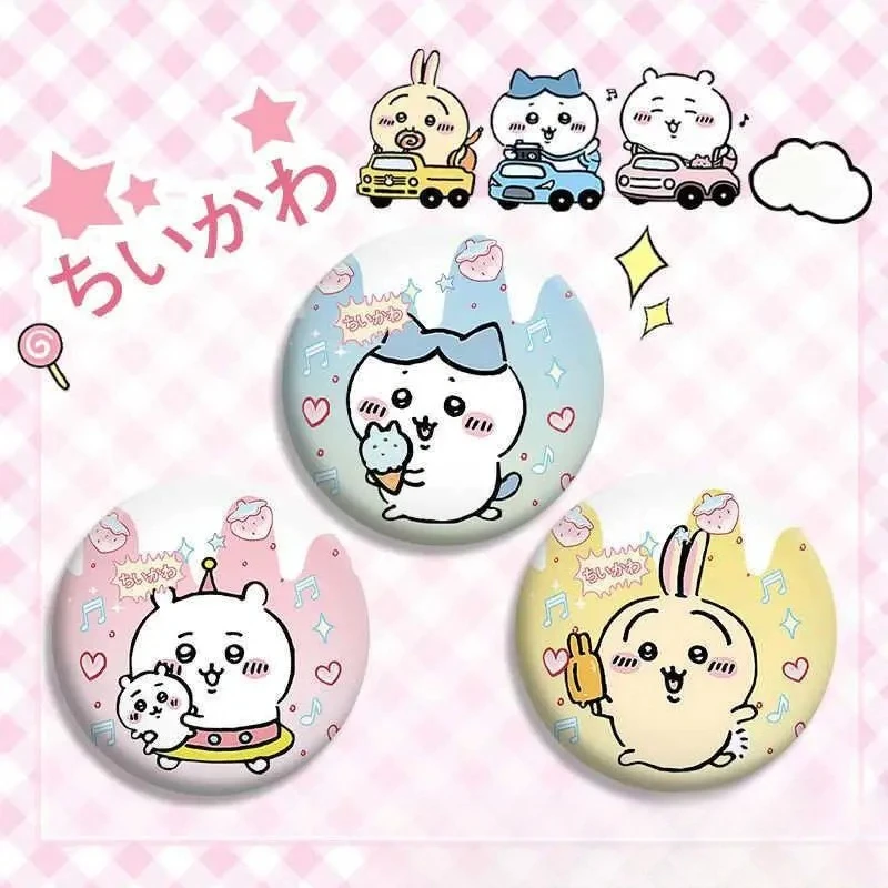 Фигурки аниме, милый мультфильм Chiikawa Hachiware Usagi, забавный значок со вспышкой, пакет с эмодзи, лучший подарок для детей, значок, игрушки