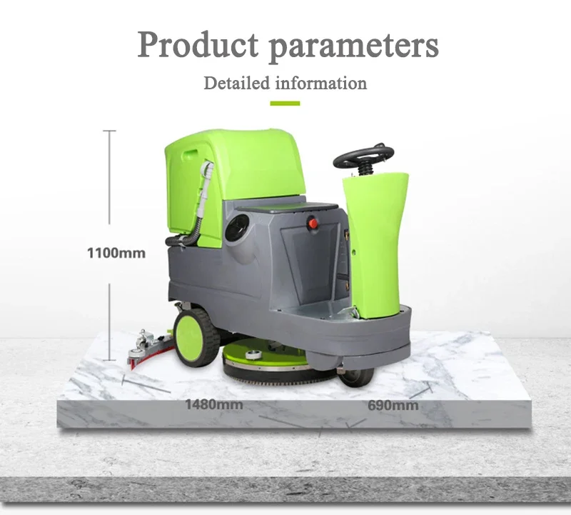 2024 Commercial Auto Factory Professional Floor Scrubber Cleaning Machine