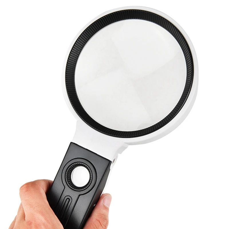 ABAE-10X มือถือพับแว่นขยายแบบพกพา Illuminated เครื่องประดับแว่นขยาย 37 LED Light
