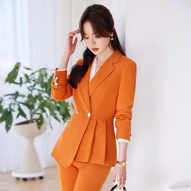 

Newest Formal Pantsuits with Pants and Jackets Coat for Women Professional Business Work Wear Career Female Blazers Trousers Set