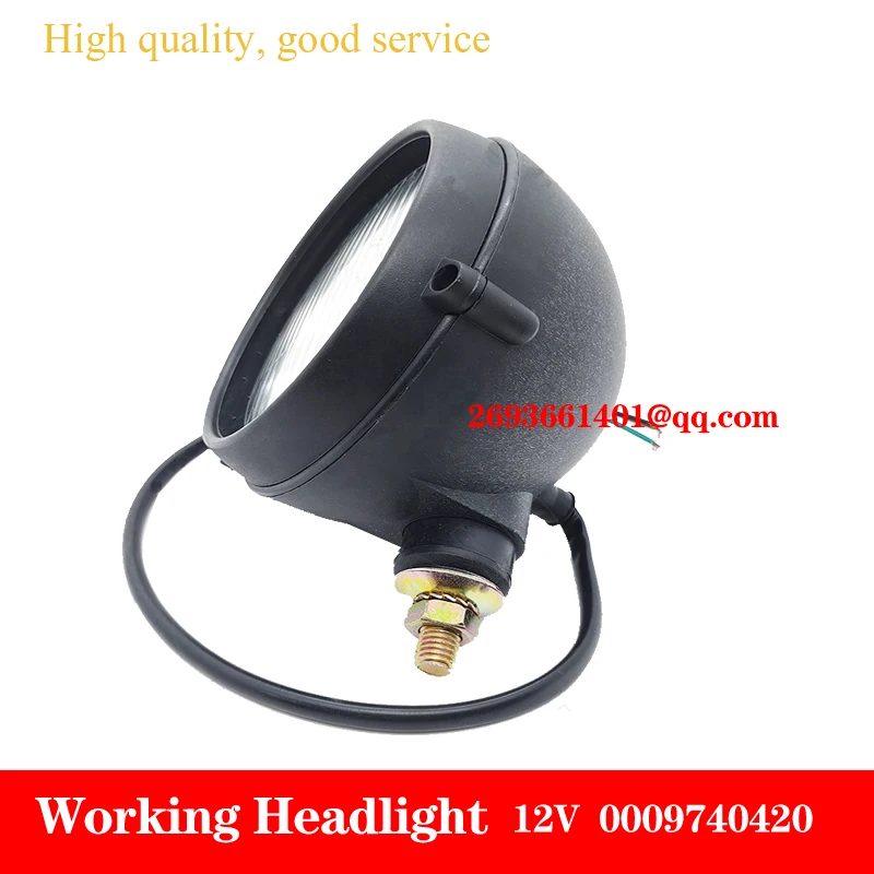 

12V Waterproof Round Working Headlight Forklift Spare Parts 0009740420 FOR Linde 335 336 350 351 352 1218 1283.