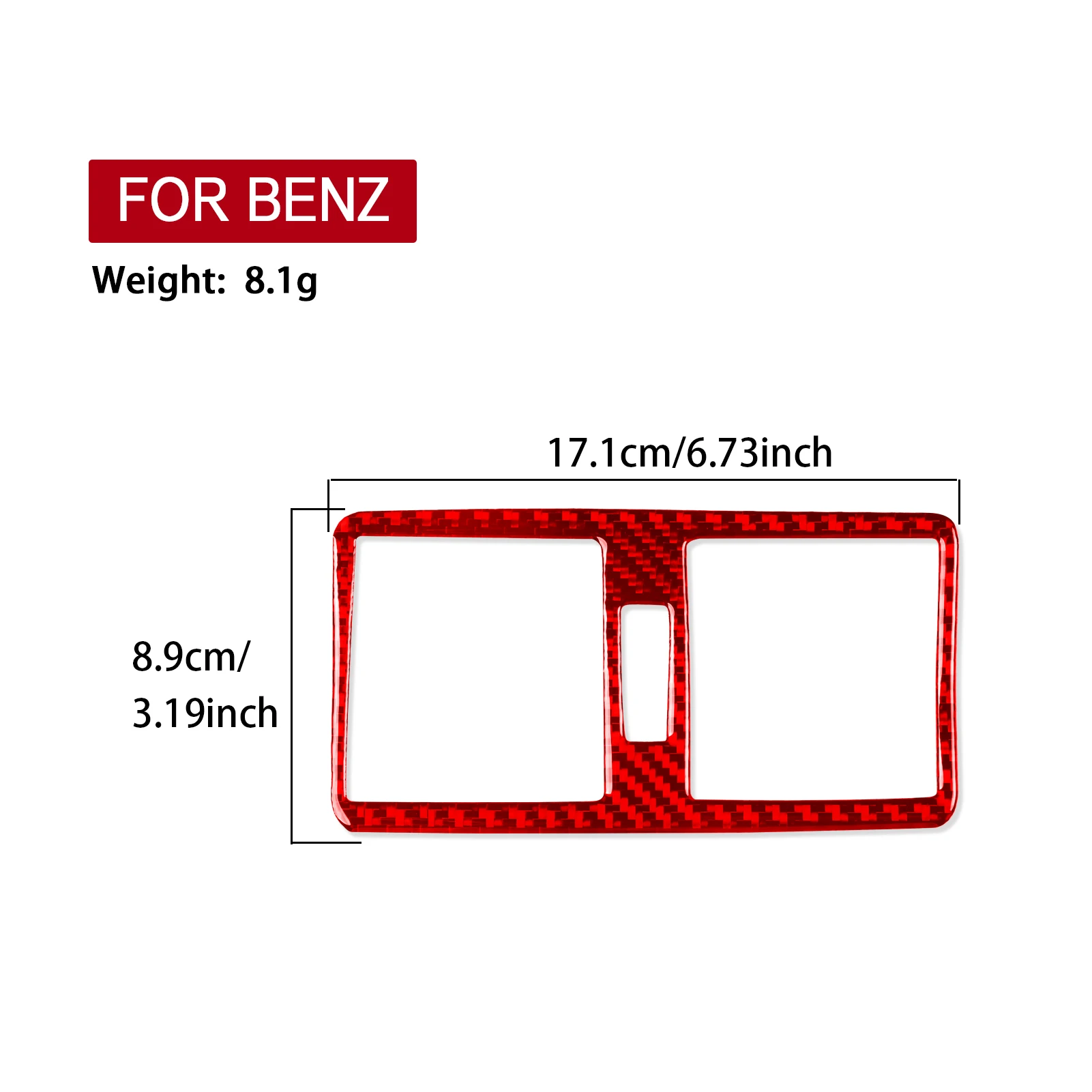For Mercedes-Benz GLE GLS W166 2016-2019 Carbon Fiber Rear Air Conditioning Vent Frame Panel Cover Trim Car Accessories Sticker view 4