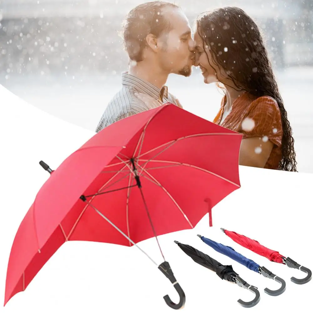 Umbrella Double Top Straight Pole Curved Handle Large Area Coverage Windproof Sun Couple Umbrella For Outdoor Wedding