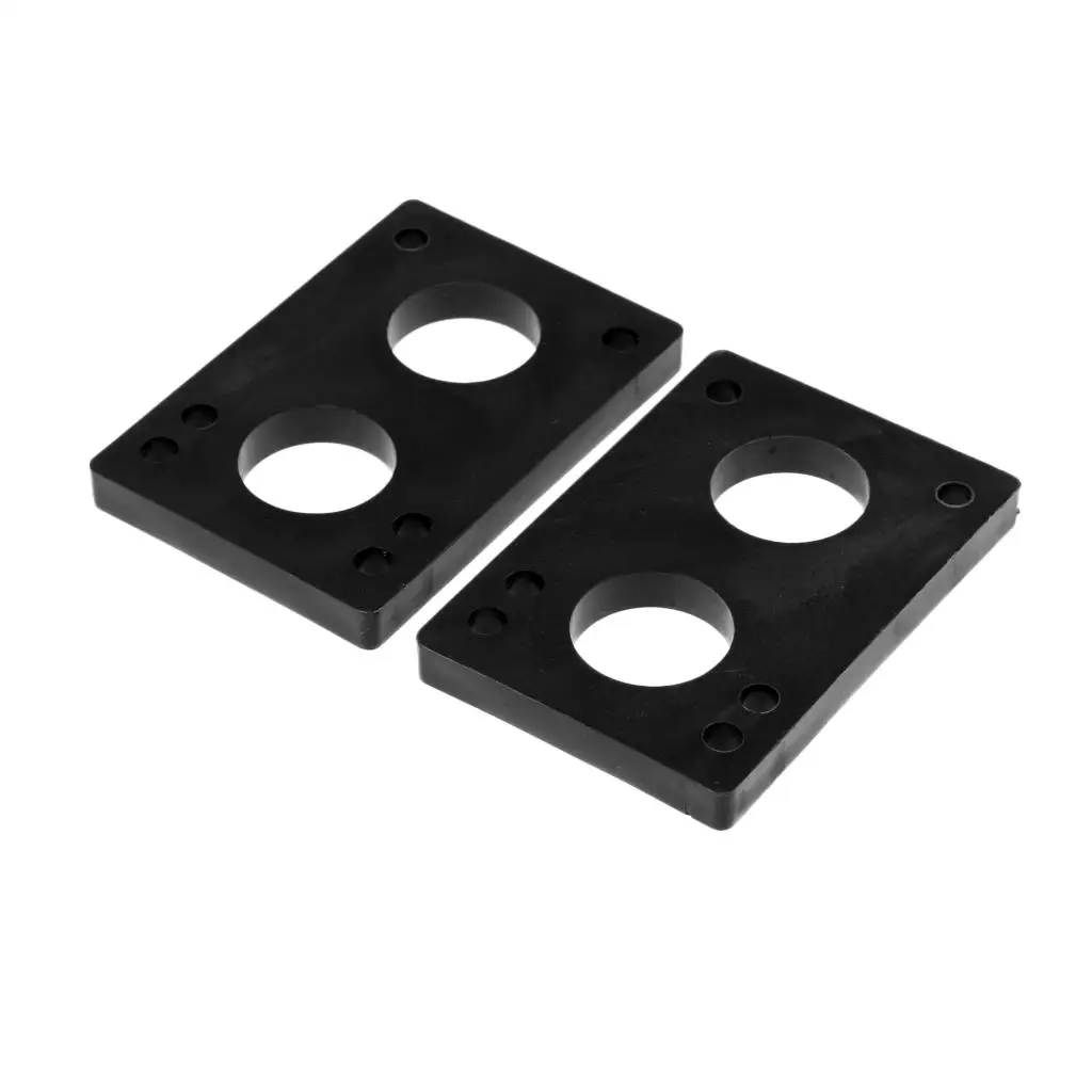 2x1 Pair Replacement 6mm Black PE Longboard & Skateboard Shock Pads