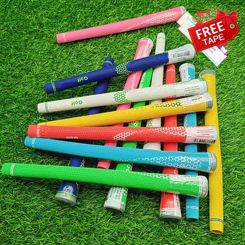 شريط مجاني 10/13ps مضرب قبضة الجولف القياسية نيون نادي الغولف قبضة عدة قناص غزل القطن المطاط رجل الحديد الخشب العالمي قبضة الغولف #1