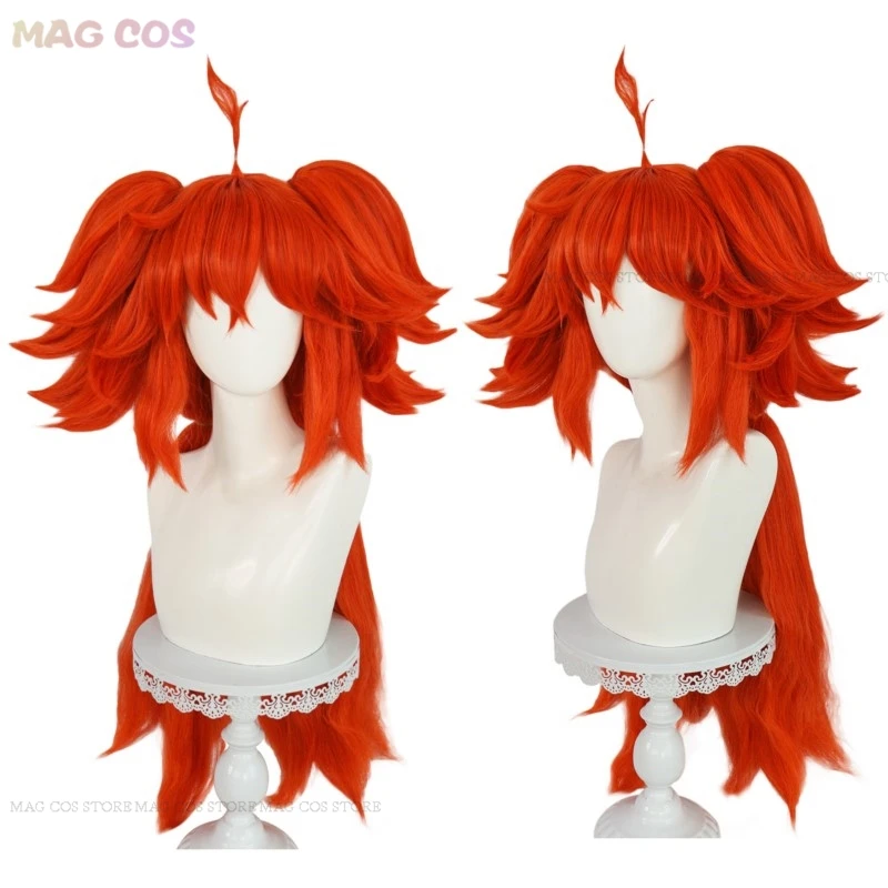 Koleda Belobog Zenless Zone Nul Anime Game Cosplay Kostuum Pruik Zware Industrieën Uniform Oranje Lang Haar Hoofddeksels Handschoenen