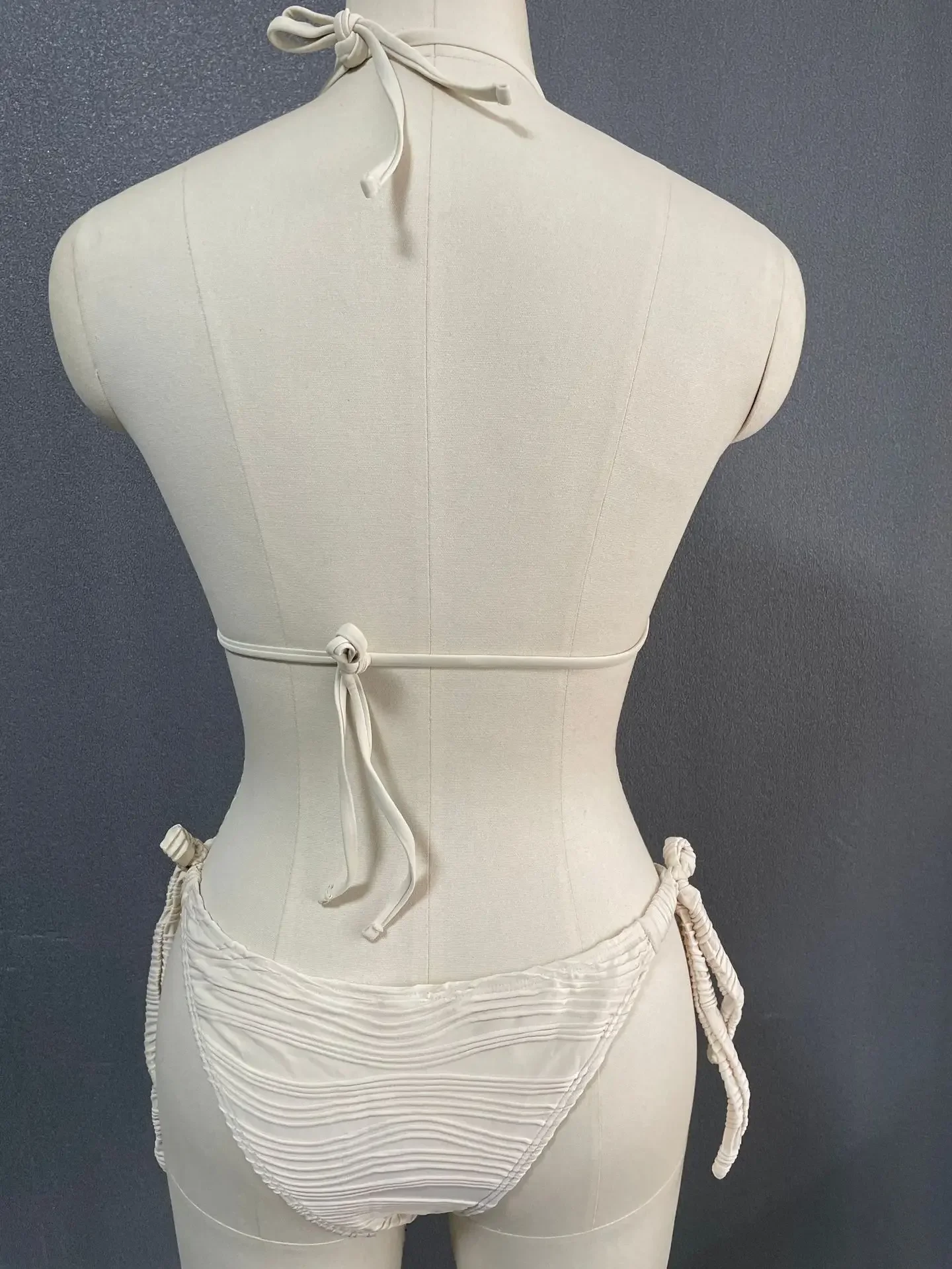 Seksi Halter Brasil Bikini Push Up Perban Bikini Wanita Baju Renang Berlian Imitasi Cincin Terhubung Baju Renang Wanita Biquini Baju Renang