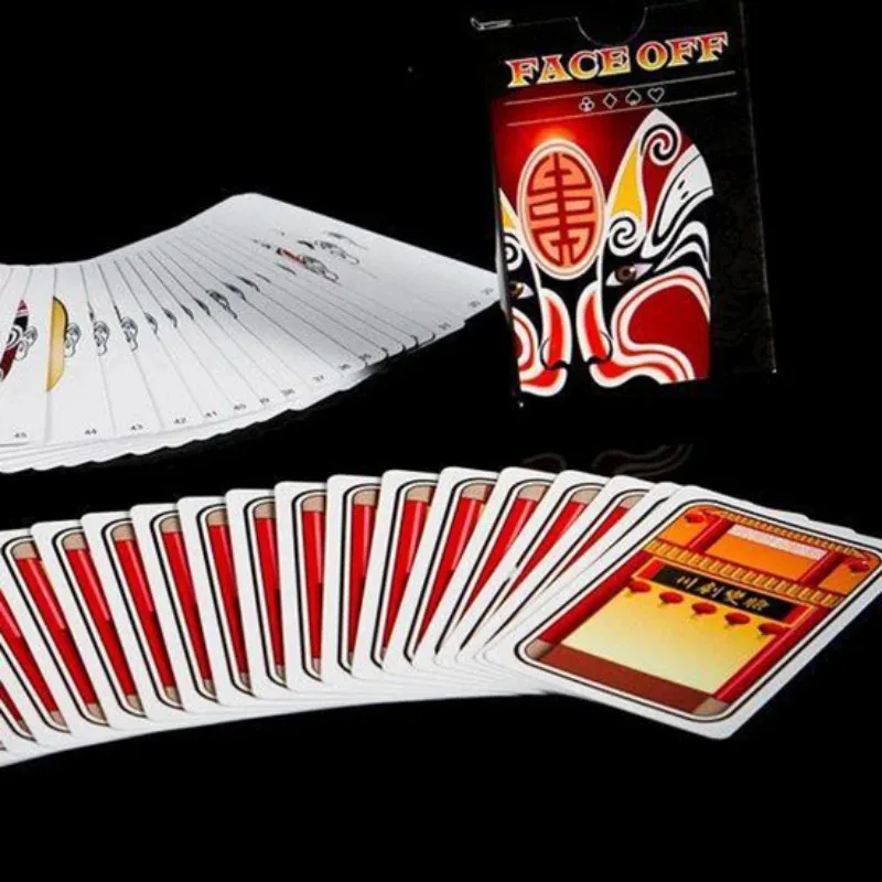 

Face Off Card Magic Tricks Cartoon Deck Face Change Magic Props Gimmick Magician Close up Magic Classic Toys Games Easy To Do