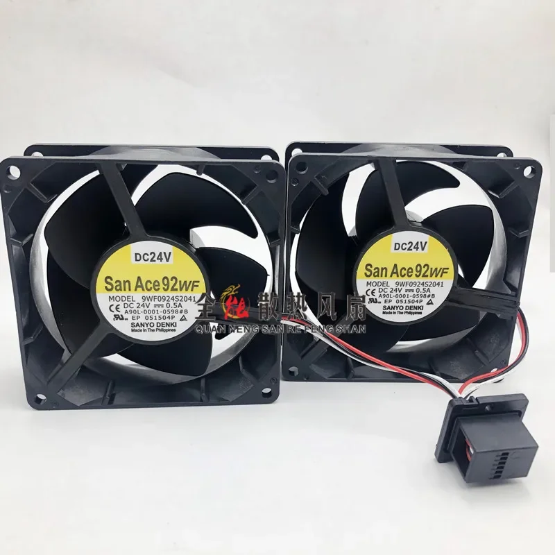 Sanyo Denki 9WF0924S2041 DC 24V 0.5A 90x90x32mm -Wire Server Cooling Fan