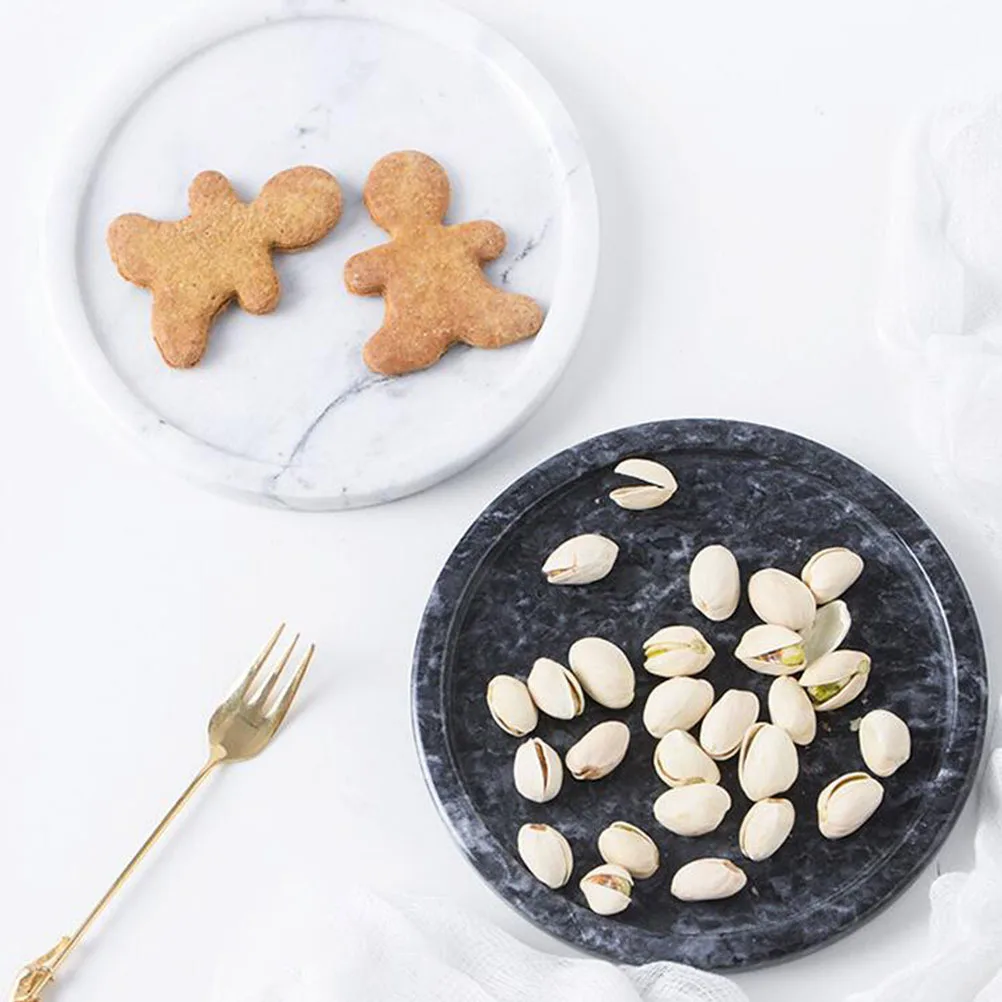 

Stylish Black Marble Jewelry Plate Functional Trinket Tray for Bathroom Bedroom Store Display Engagement Wedding Gift