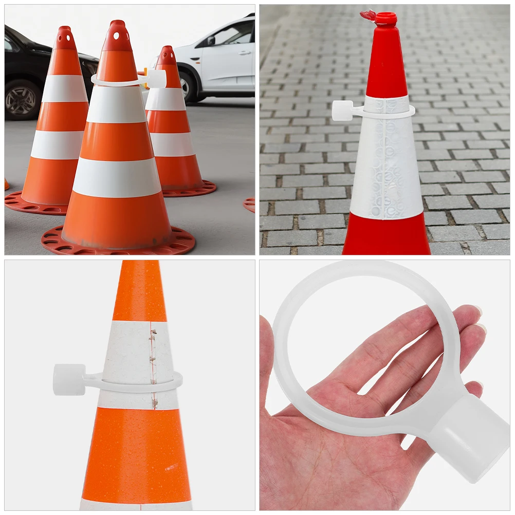 12 stuks veiligheidskegelconnector verstelbare plastic kettingconnector voor verkeerskegels barrière waarschuwingsstokken bouw verkeersveiligheid