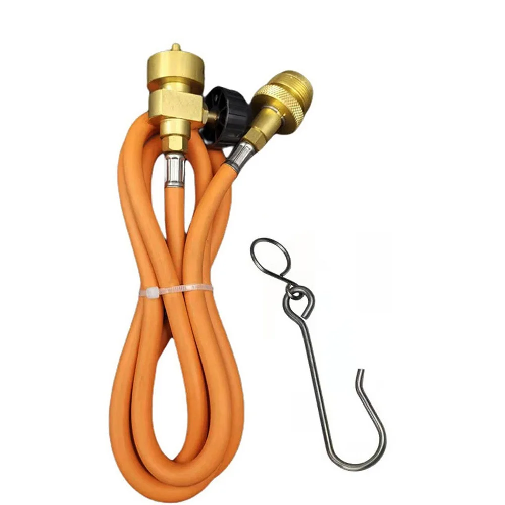 Fiber Reinforced 1.5 Meter Welding Hose with Hook for CGA600 Cylinder Adapters in HVAC Plumbing and Brazing Setups