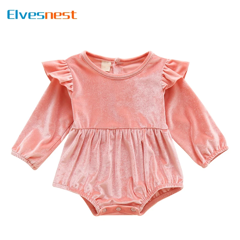 Fashion Solid Color Baby Girl Bodysuit Spring & Autumn Newborn Bodysuits Cotton Long Sleeves Infant Boys Clothing 3-24 Months