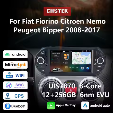 CHSTEK Car Radio Carplay for Fiat Fiorino Citroen Nemo Peugeot Bipper 2008-2017 Android 13 Navigation Multimedia Player WiFi 4G