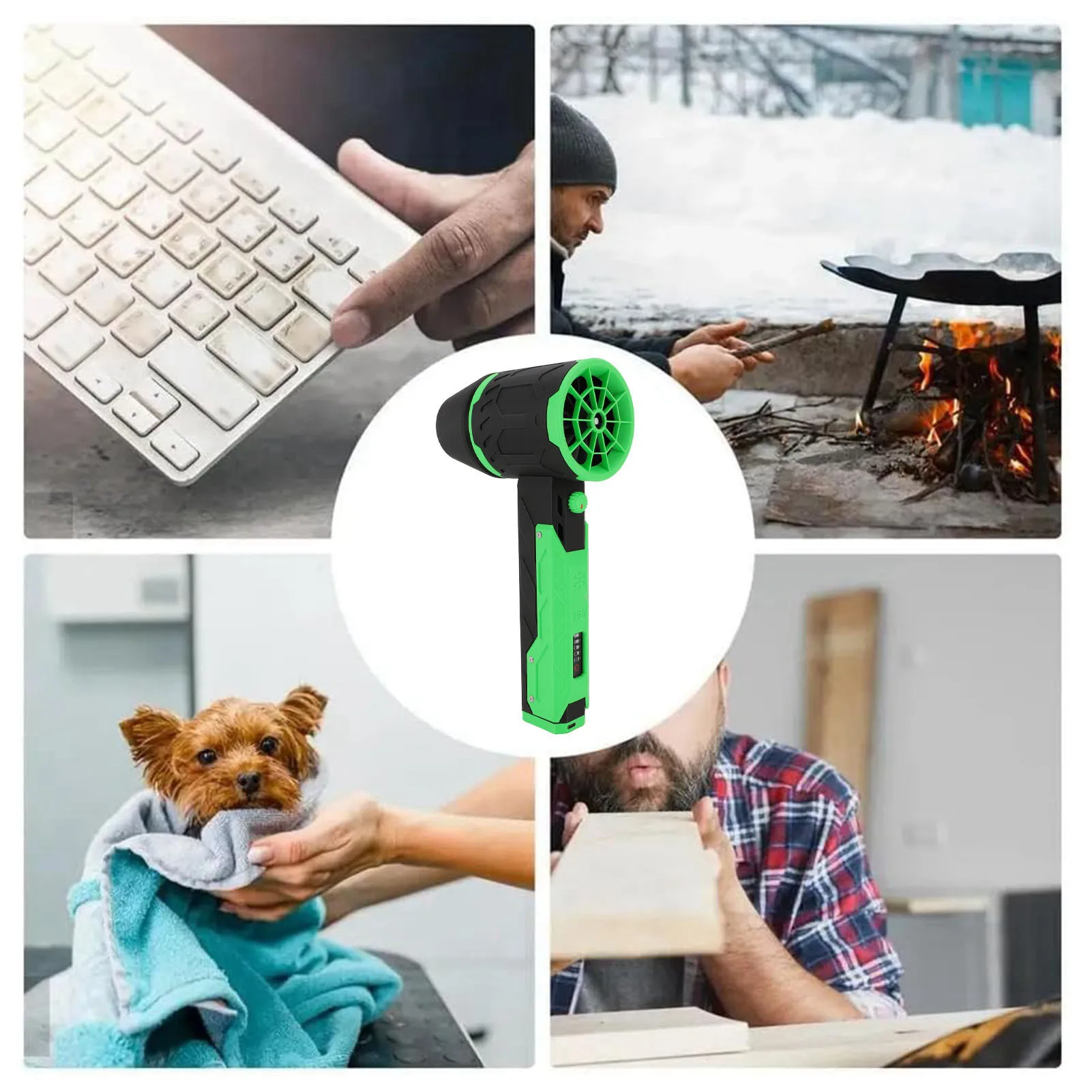 Dry Blower 8000mAh Large Capacity Battery 180000RPM  Turbo Fan Type C Fast Charging 64mm Brushless Motor for Keyboard