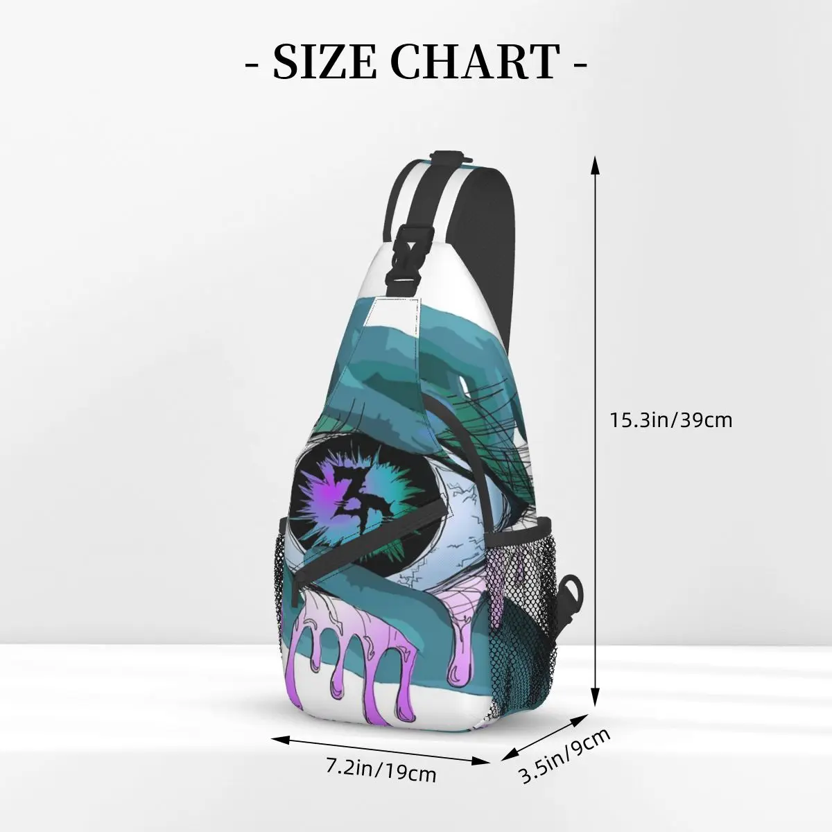 Zeds Dead EDM Eye Chest Bag, bolso de malla con cremallera, a la moda, bonito regalo, varios estilos