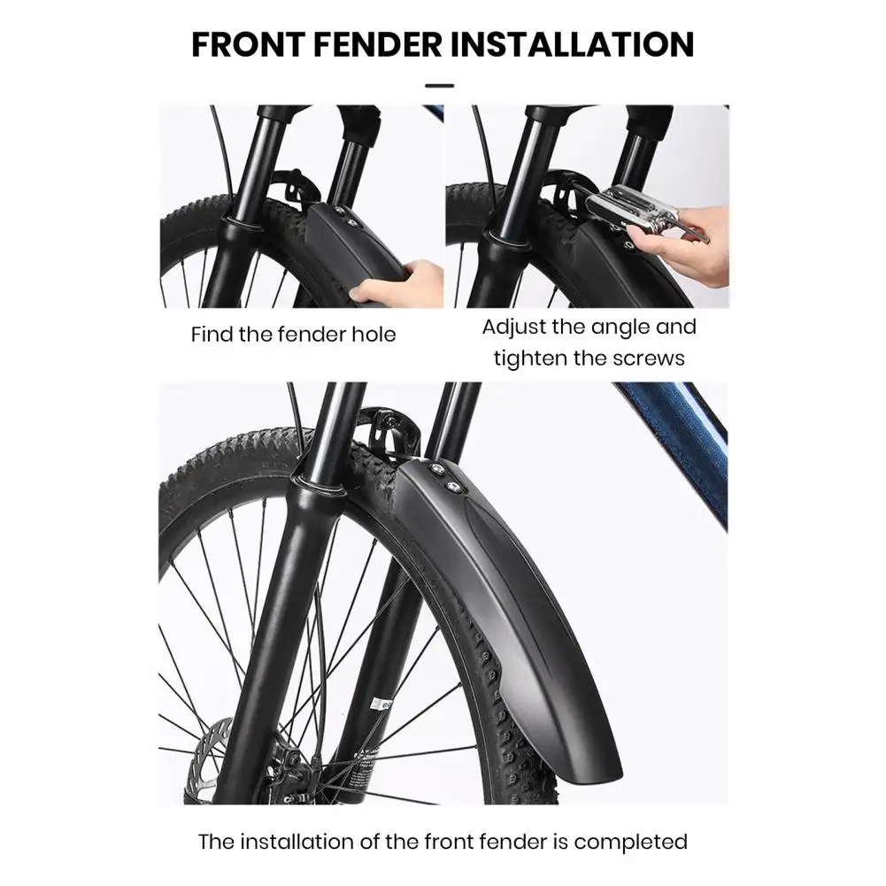 Widen Mud Guards Thicken Widen Bicycle Fender Set with Quick Release Screws for Road Mountain Bikes Front/rear for All-weather